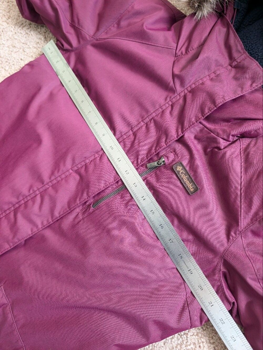 Columbia Womens Plum Purple Suttle Mountain Long Insulated Jacket Size Large - Picture 14 of 16